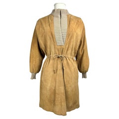 Used Chamois suede dress by Emanuel Ungaro Parallèle - France Circa 1982