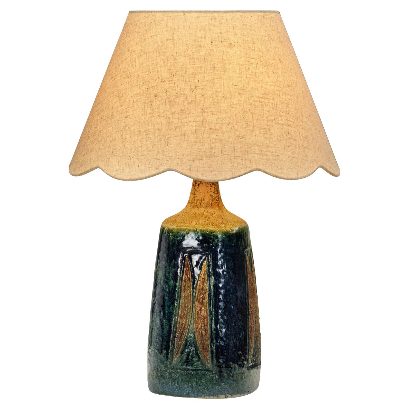 Chamotte Table Lamp by Fridtjof Sejersen for Sejer Keramik, Denmark ca 1960s For Sale