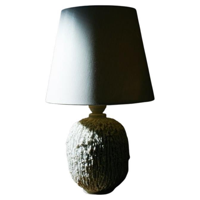 Chamotte Table Lamp in Ceramic by Gunnar Nylund For Sale