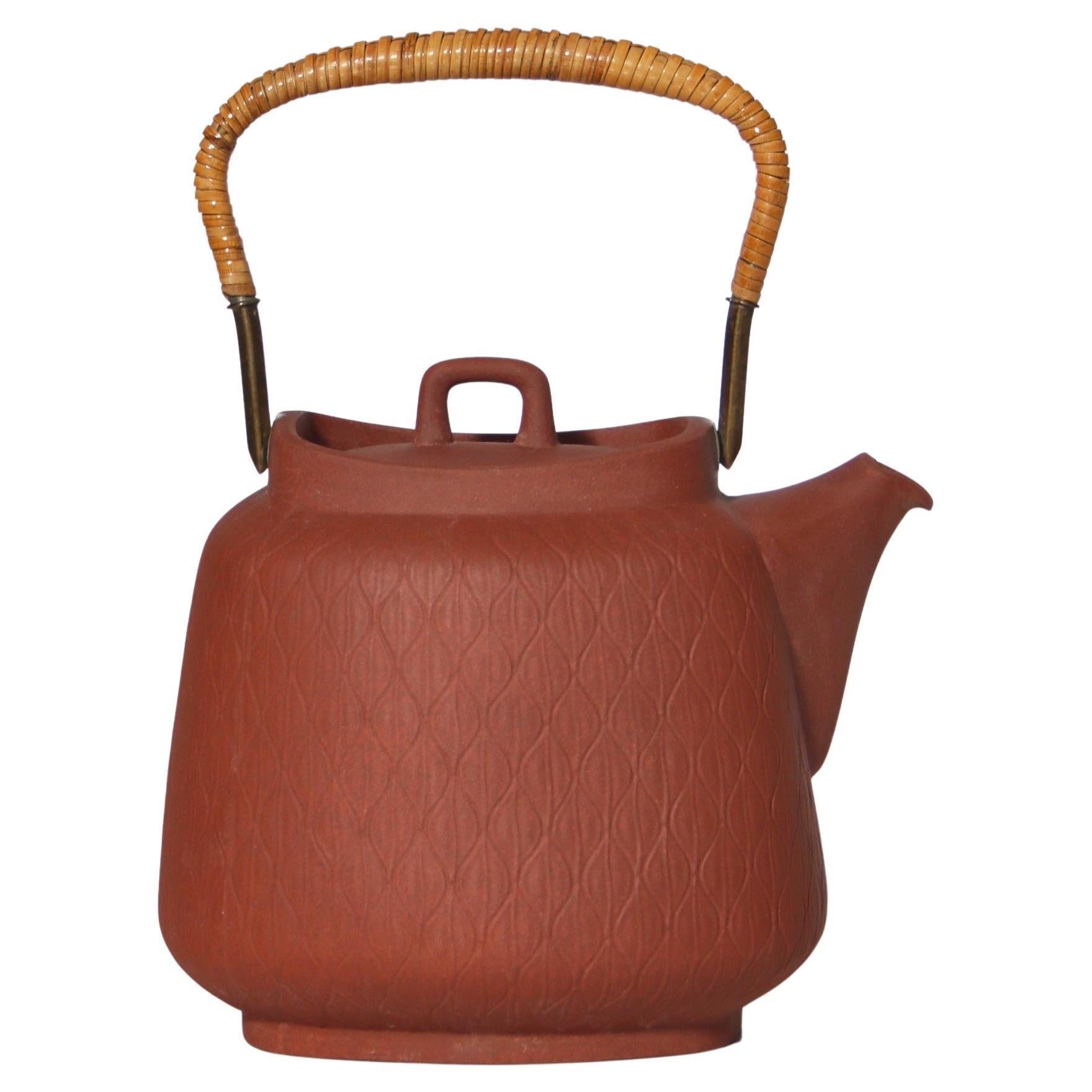 Chamotte Teapot by J.H. Quistgaard for Palshus Ceramics, Denmark, 1950s