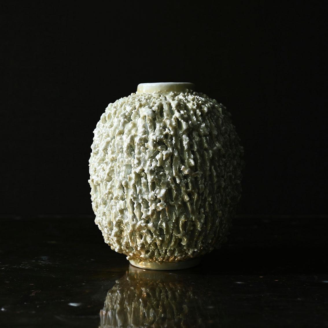‘Chamotte’ Vase in Ceramic by Gunnar Nylund In Good Condition For Sale In Berlin, BE