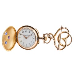 Champ de Roses 14Kt. Solid Gold Pendant Watch from 1900's