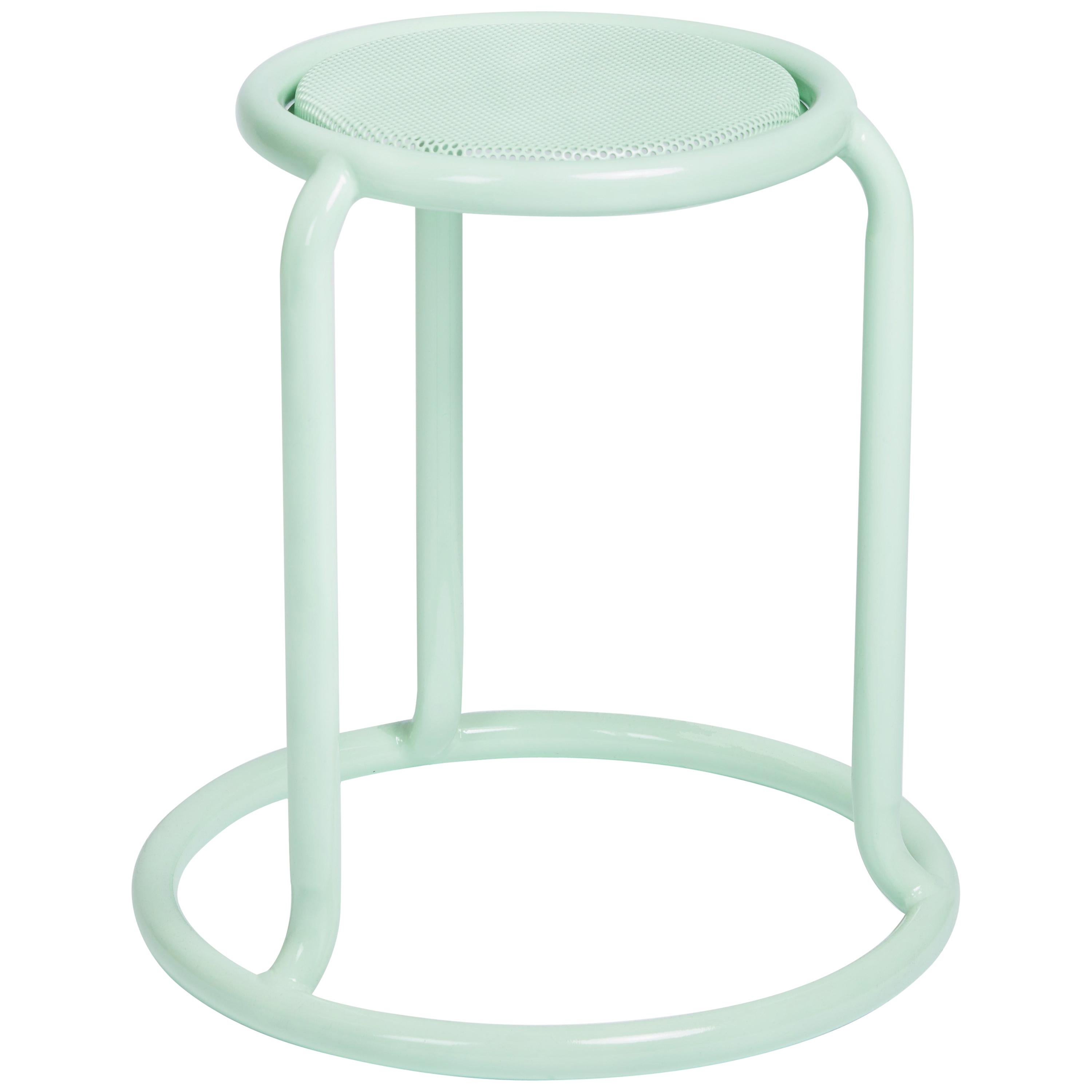 Champ Outdoor Stool in Pastel Green by Visibility For Sale