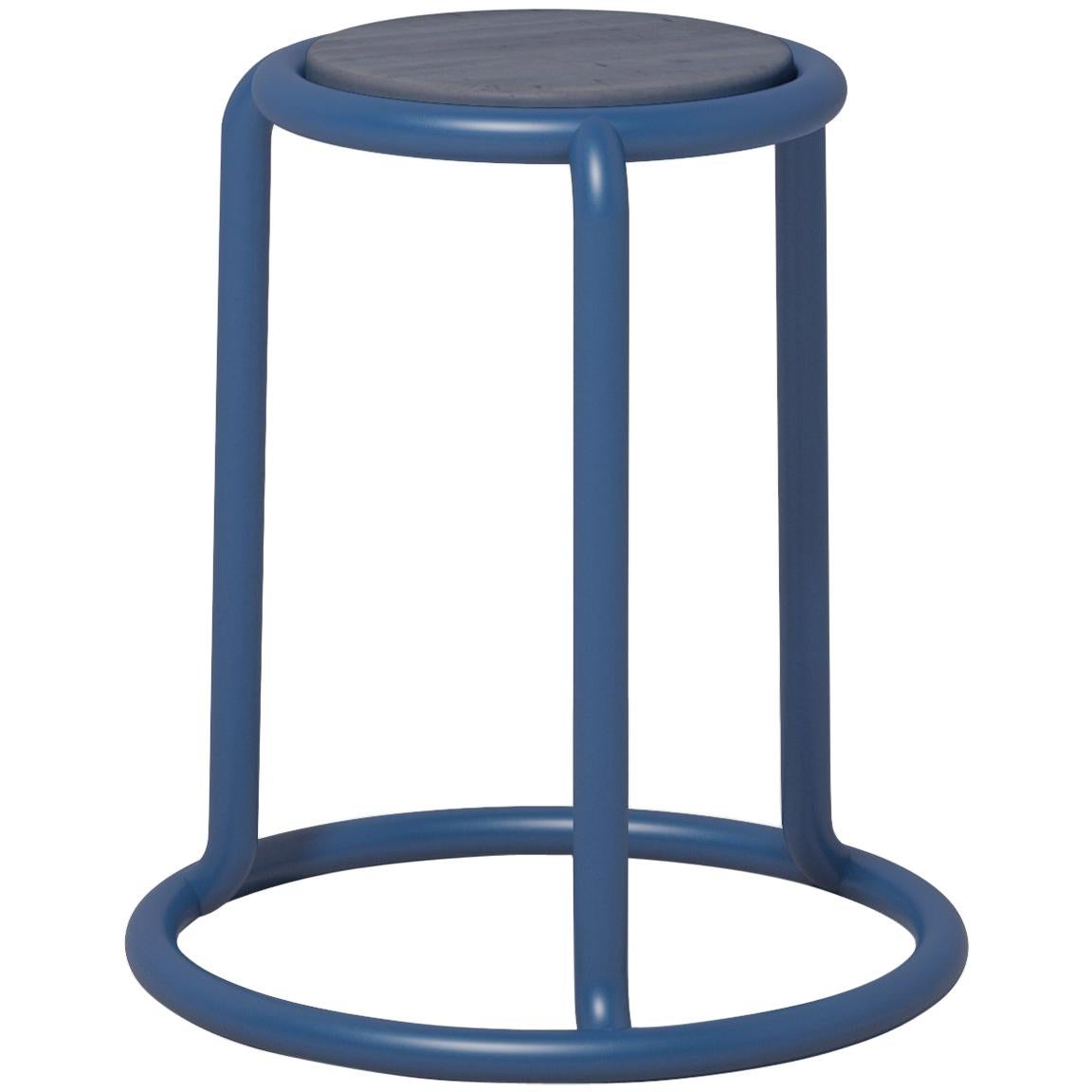 Champ Stool in Blue by Visibility For Sale