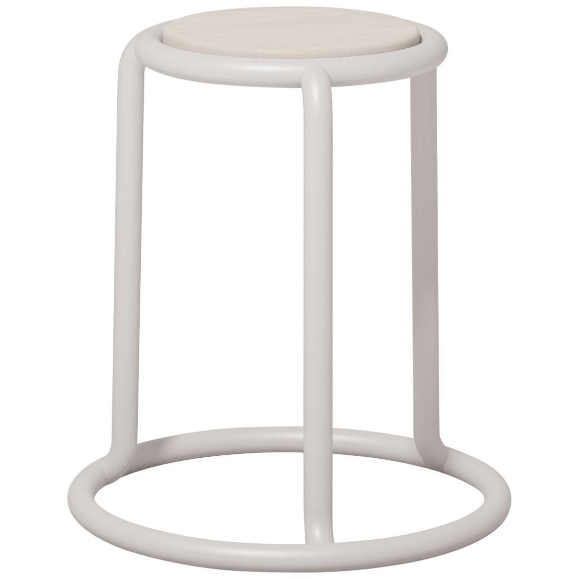 Champ Stool in Cream by Visibility For Sale