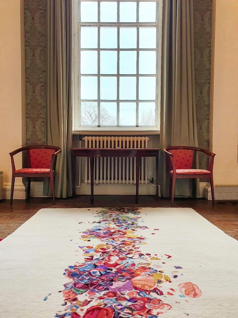 Champagne Multi-Coloured Contemporary Handknotted Wool Rug Rankin Rugs ...