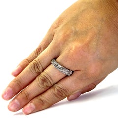 Champagne and Chocolate Diamond Pave Ring in White Gold