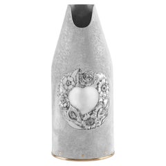 Couverture de bouteille de champagne, cœurs et roses, cadeau de mariage personnalisé de luxe, 2024