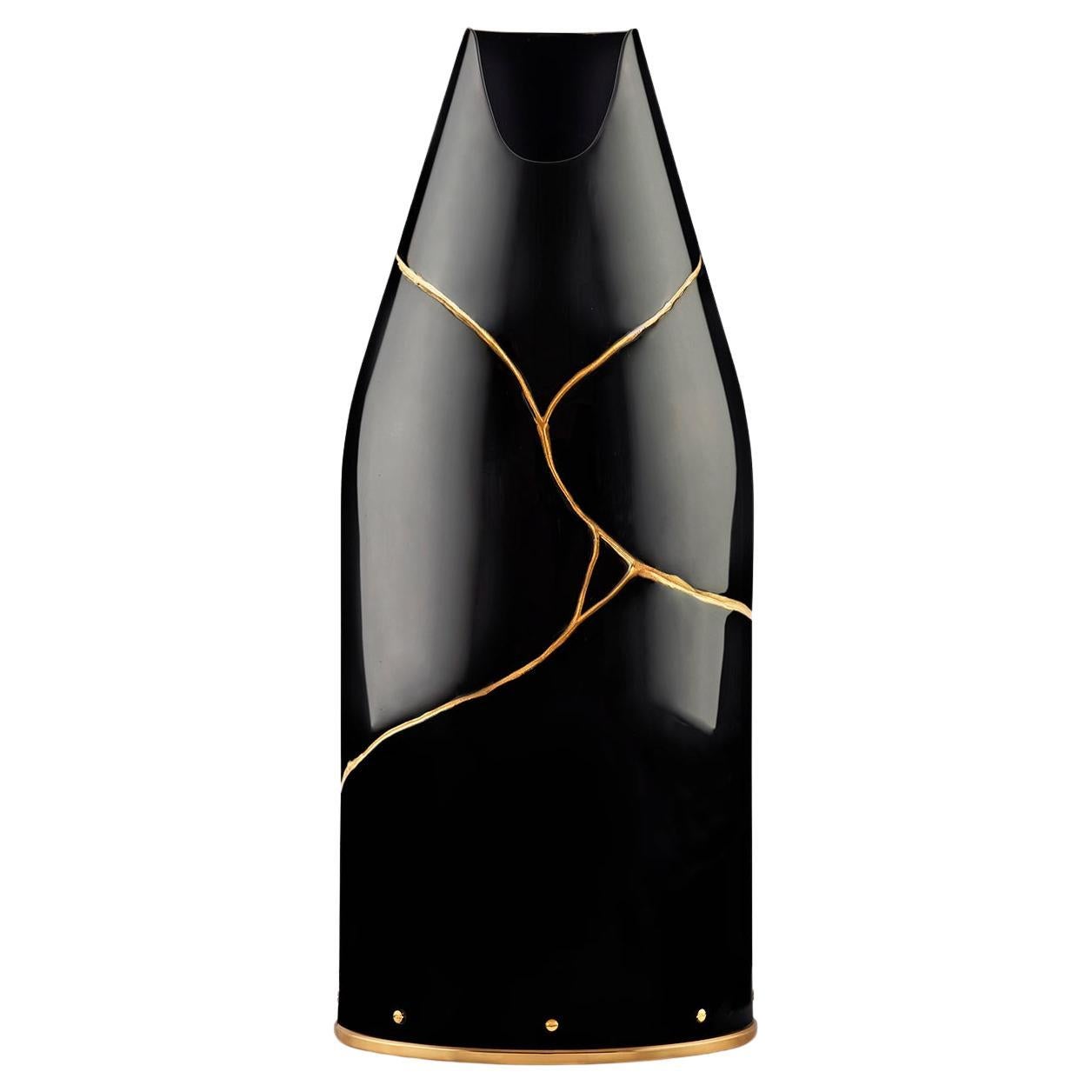 Couvre-bouteille de champagne, Kintsugi, argent pur, cadeau de luxe, fait à la main en Italie en vente