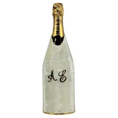 Champagne Bottle Cover, Luxury Birthday Gift, Personalized, Silver Plated