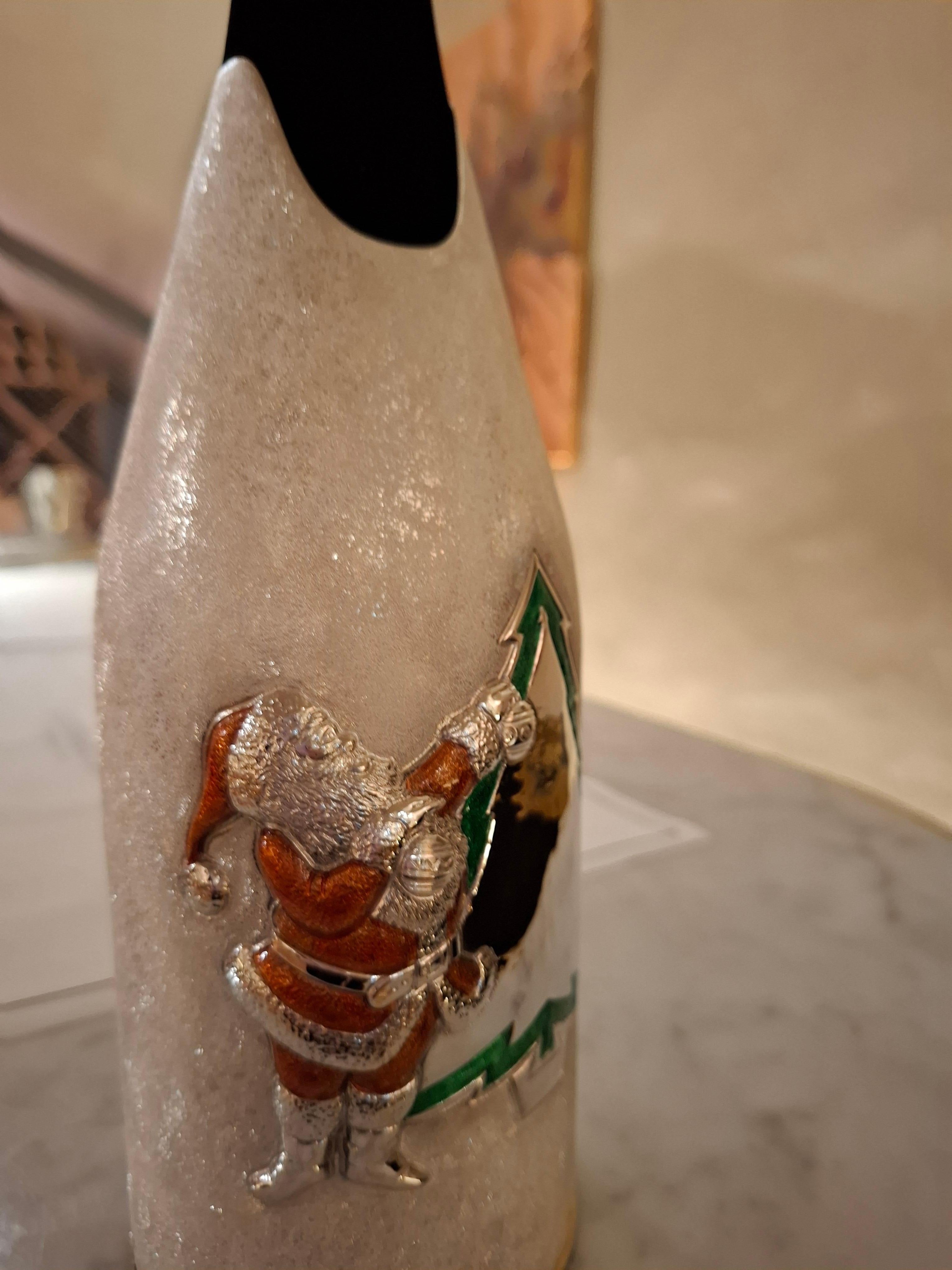 Champagne Bottle Cover, Merry Christmas, Luxury Christmas Gift, Hand Made, Italy For Sale 6