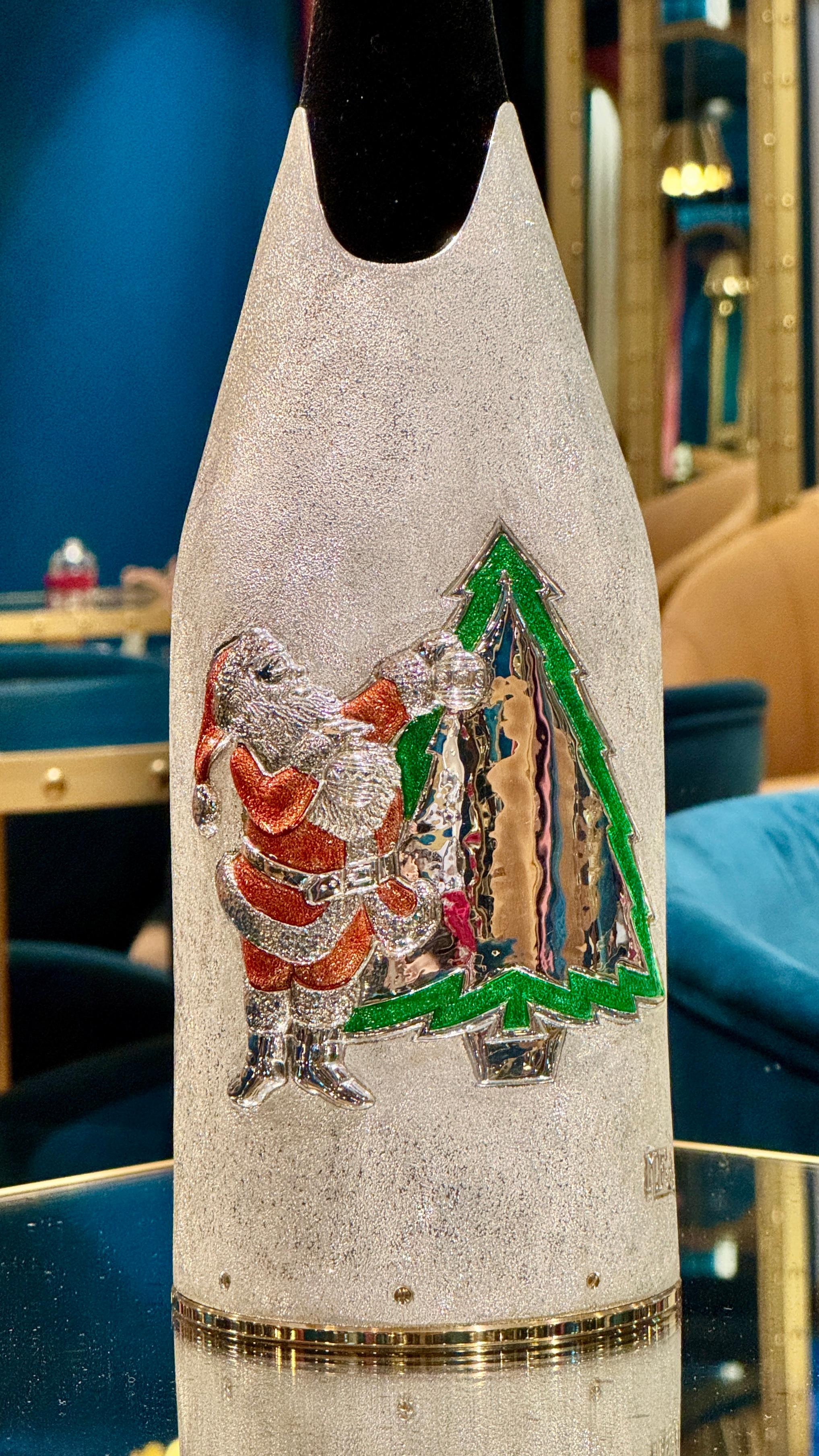 Champagne Bottle Cover, Merry Christmas, Luxury Christmas Gift, Hand Made, Italy In New Condition For Sale In Firenze, IT