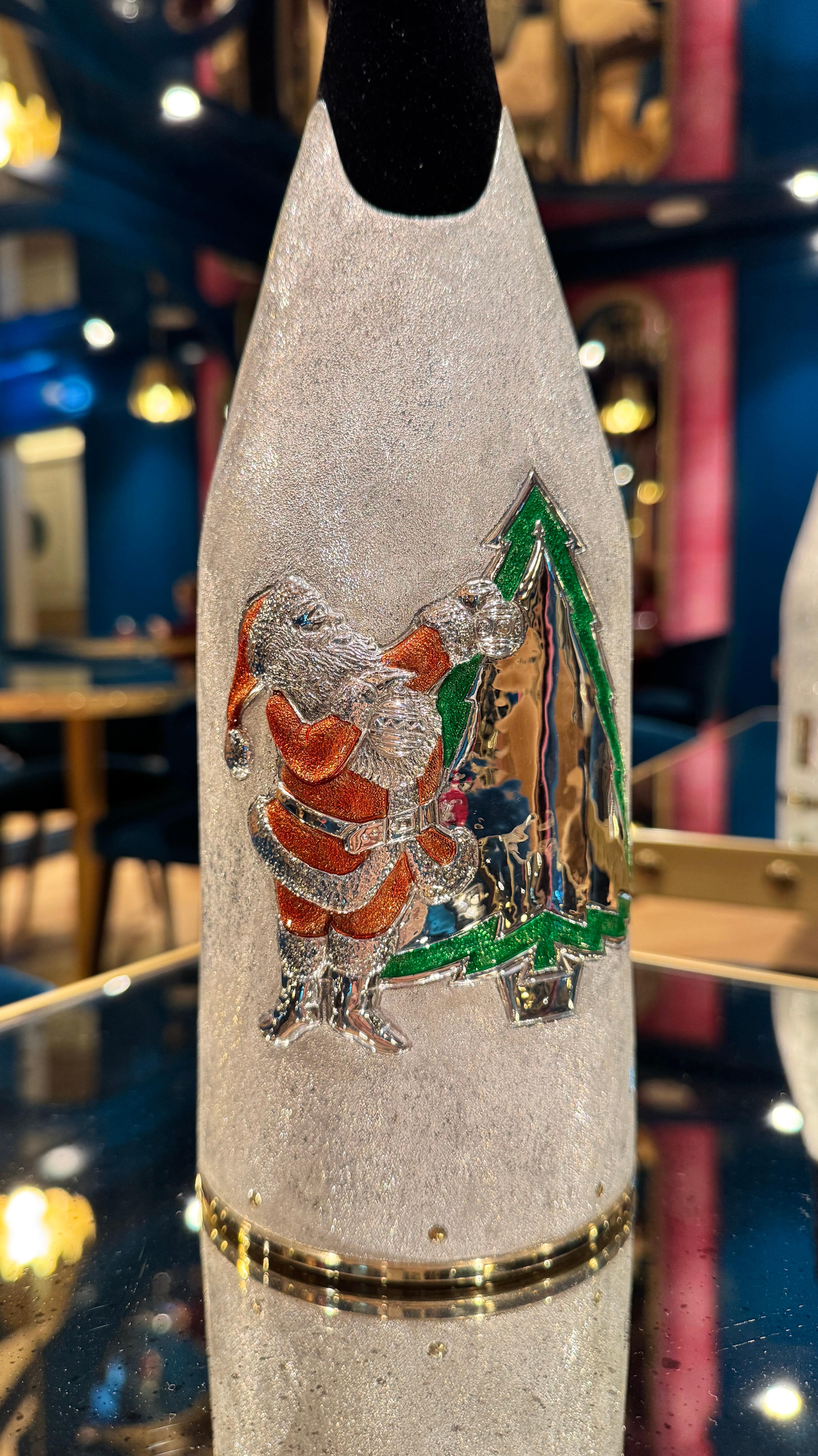 Champagne Bottle Cover, Merry Christmas, Luxury Christmas Gift, Hand Made, Italy For Sale 2