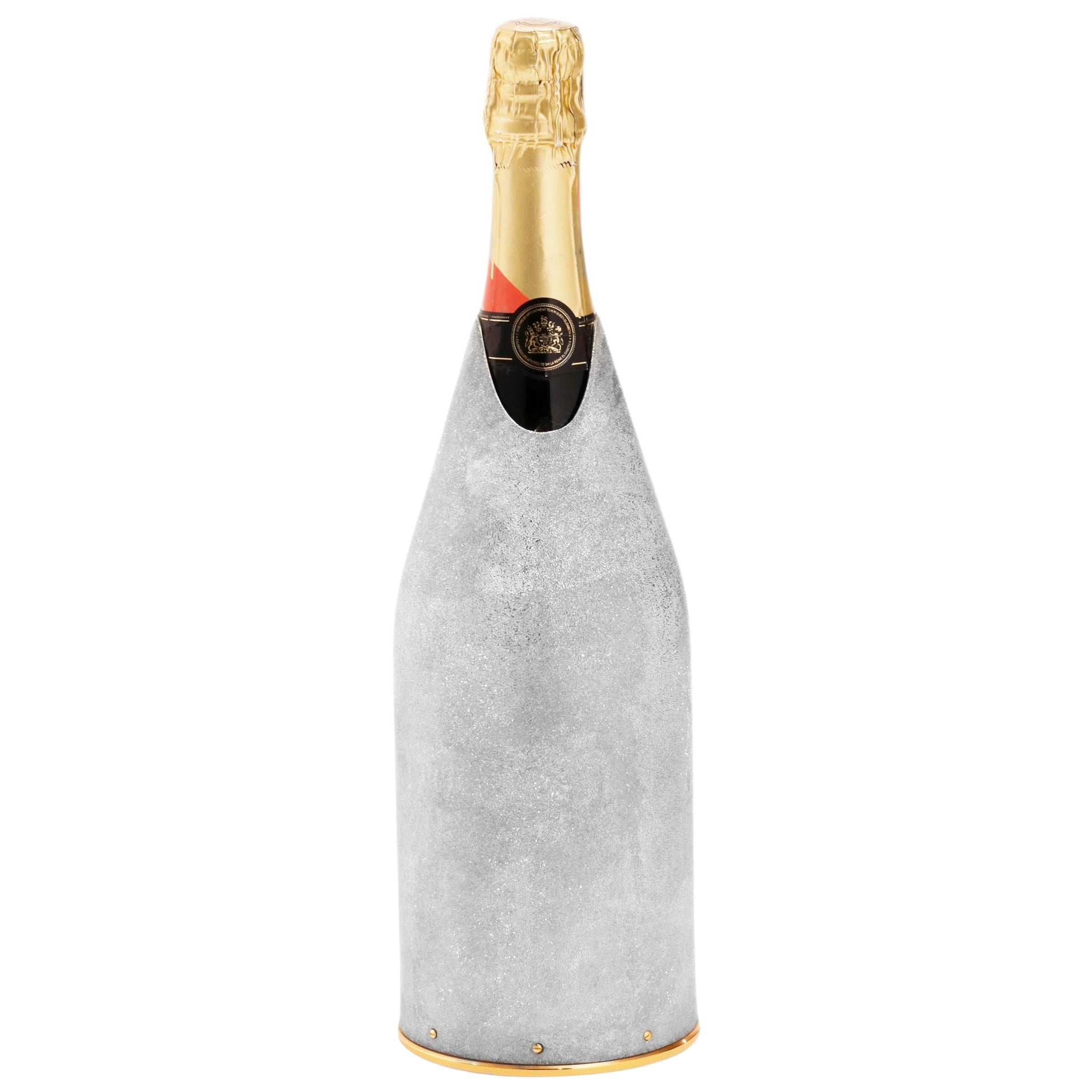 Champagnerflasche Deckel, Mond, Luxory personalisiertes Hochzeitsgeschenk, Silber, Italien