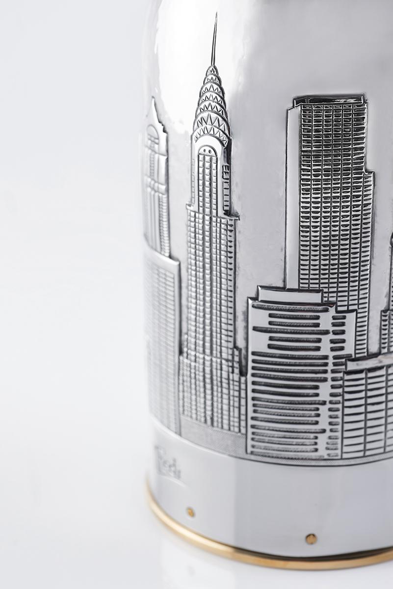 Champagne Bottle Cover, New York New York, Solid Siver, Luxury Gift, 2024, Italy In New Condition For Sale In Firenze, IT