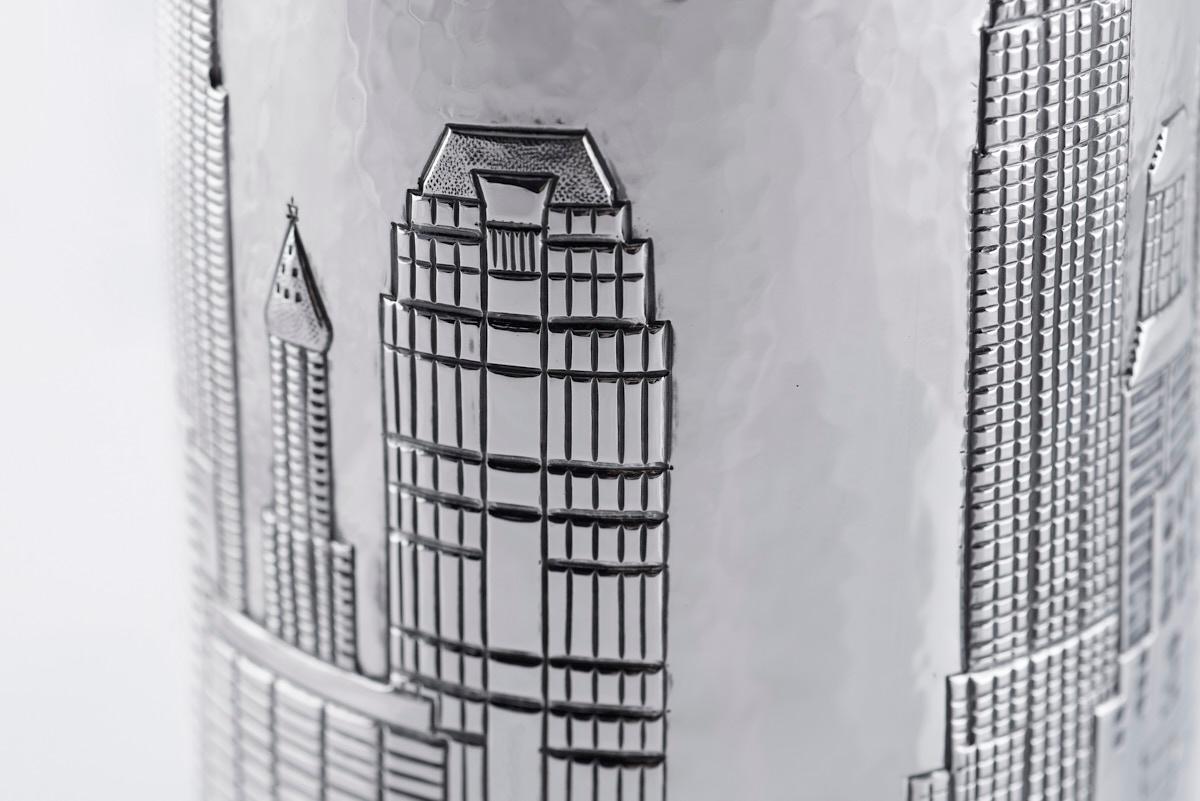Champagne Bottle Cover, New York New York, Solid Siver, Luxury Gift, 2024, Italy For Sale 2
