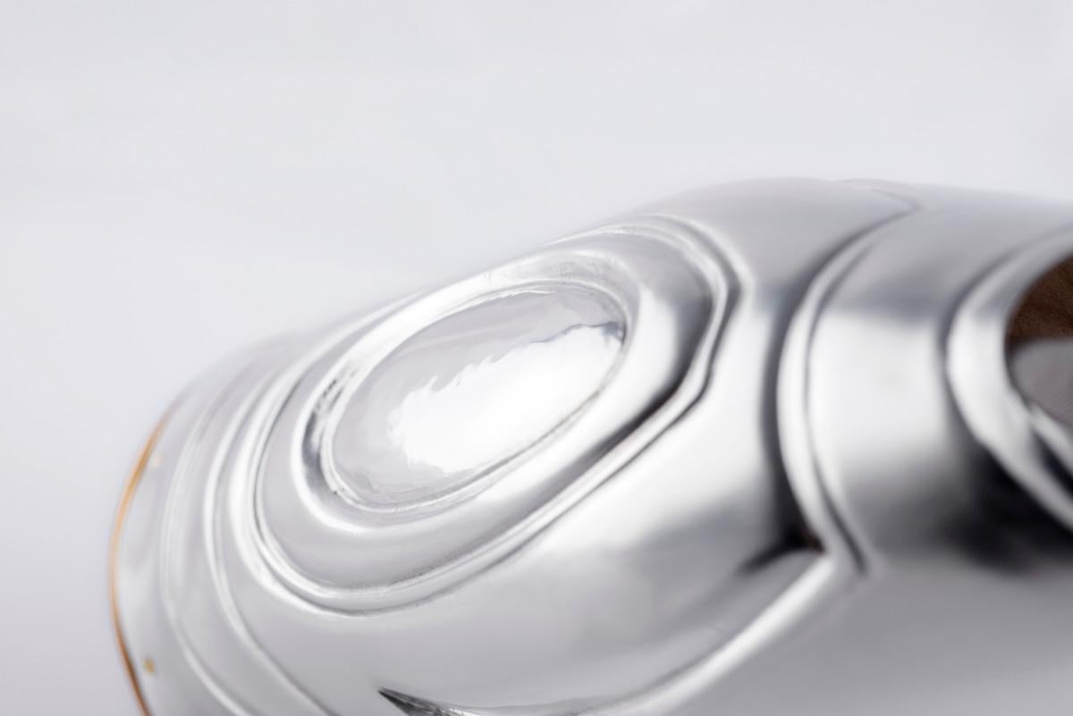 Sektflaschenabdeckung, SPACE, luxuriöse Geschenkidee, reines Silber, handgefertigt, 2024 (Zeitgenössisch) im Angebot