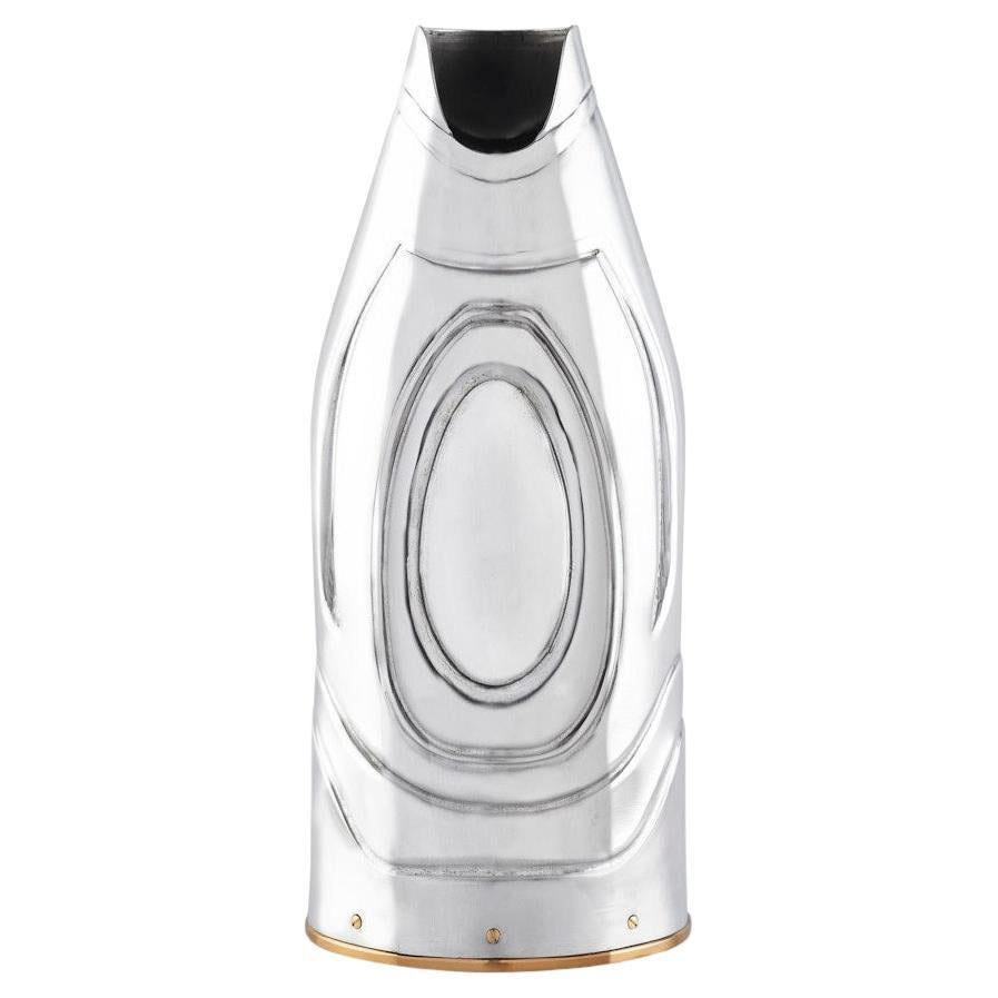 Funda para botella de champán, SPACE, Idea de regalo de lujo, Plata pura, Hecho a mano, 2024