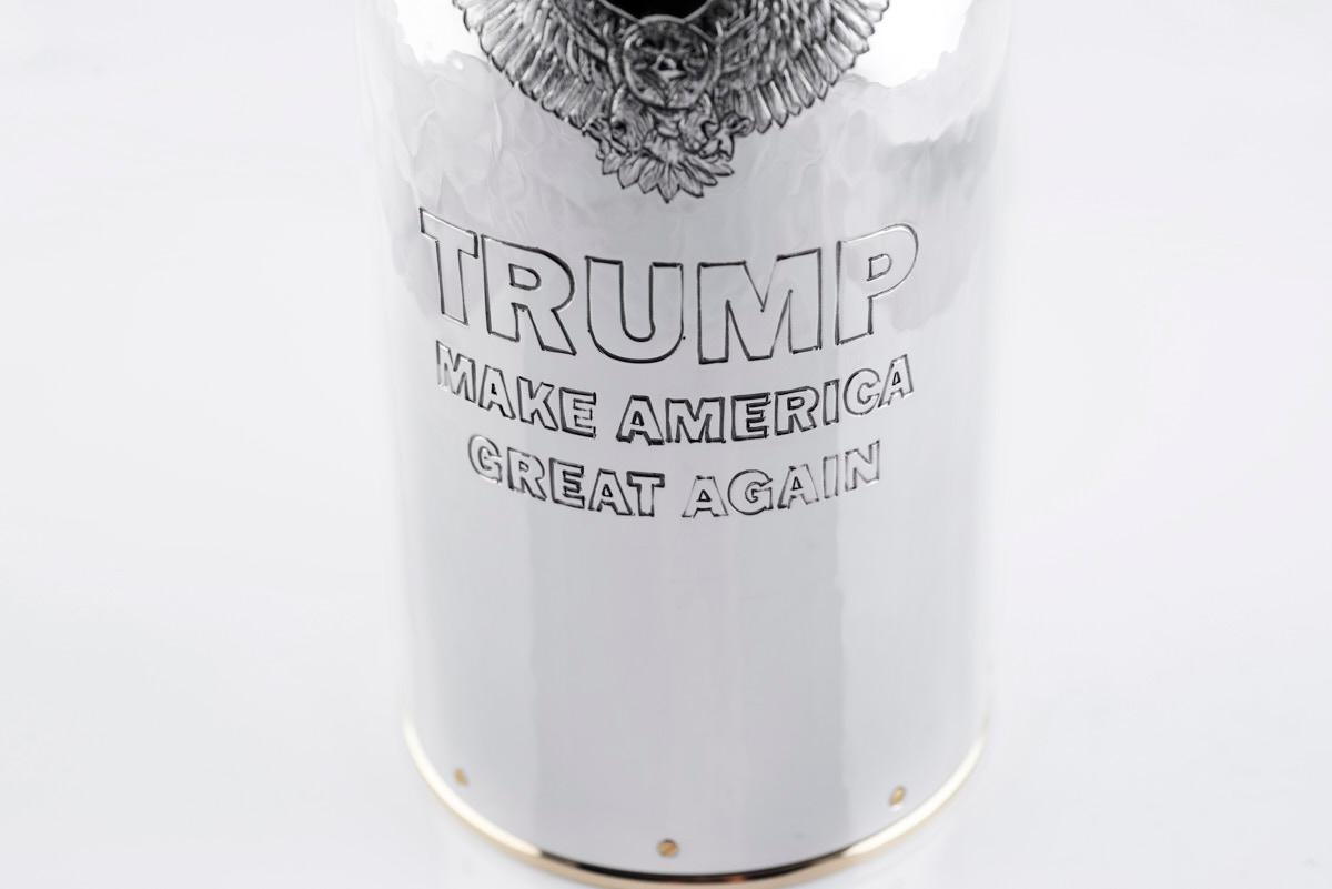 Contemporary Champagne Bottle Cover, Trump, Luxury Bespoke Collection, Hand made, Italy, 2024 For Sale