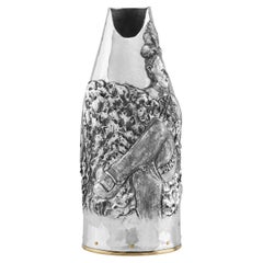 Champagne Bottle Cover, Can Can, Silver, Luxory Gift, Hand Made, Italy, 2024