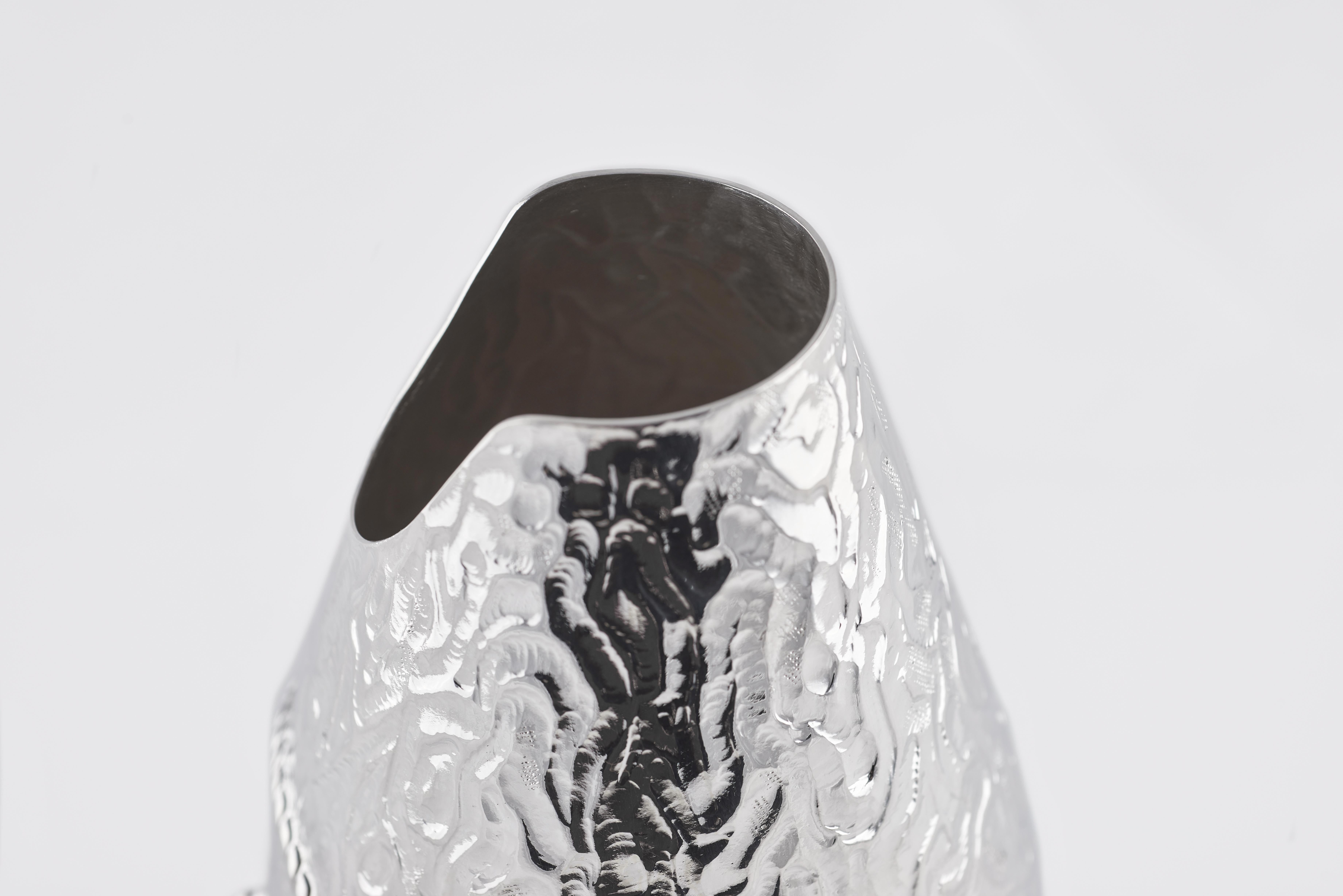 Italian Champagne Bottle Cover, Helm, Luxory Personalized Yacht accesories, Silver For Sale