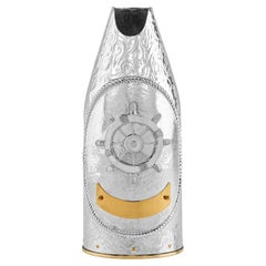 Champagne Bottle Cover, Helm, Luxory Personalized Yacht accesories, Silver