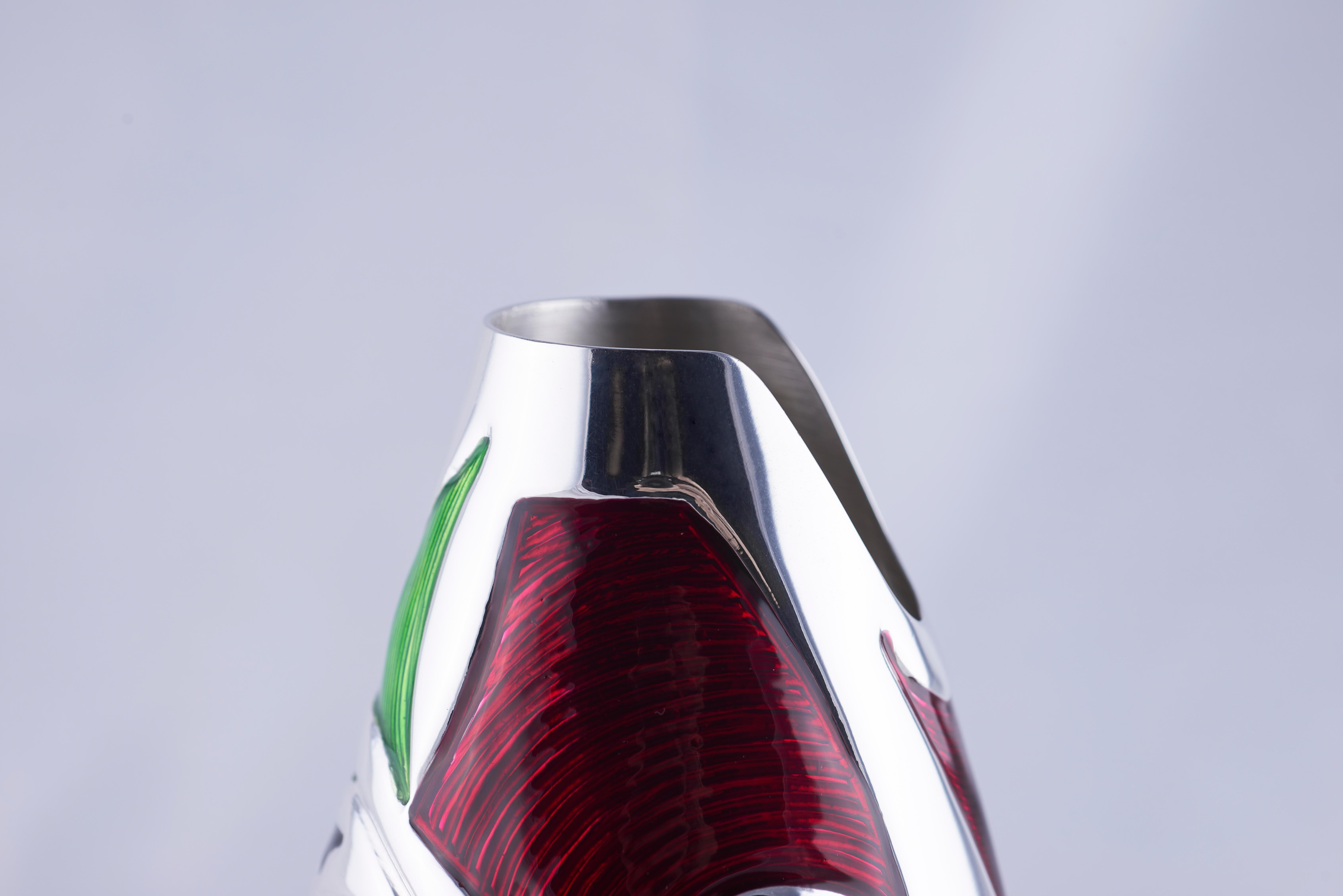 Women's or Men's Champagne Bottle Cover, Pure Solid Silver, Works of Art, Hand Made, Italy, 2024 For Sale