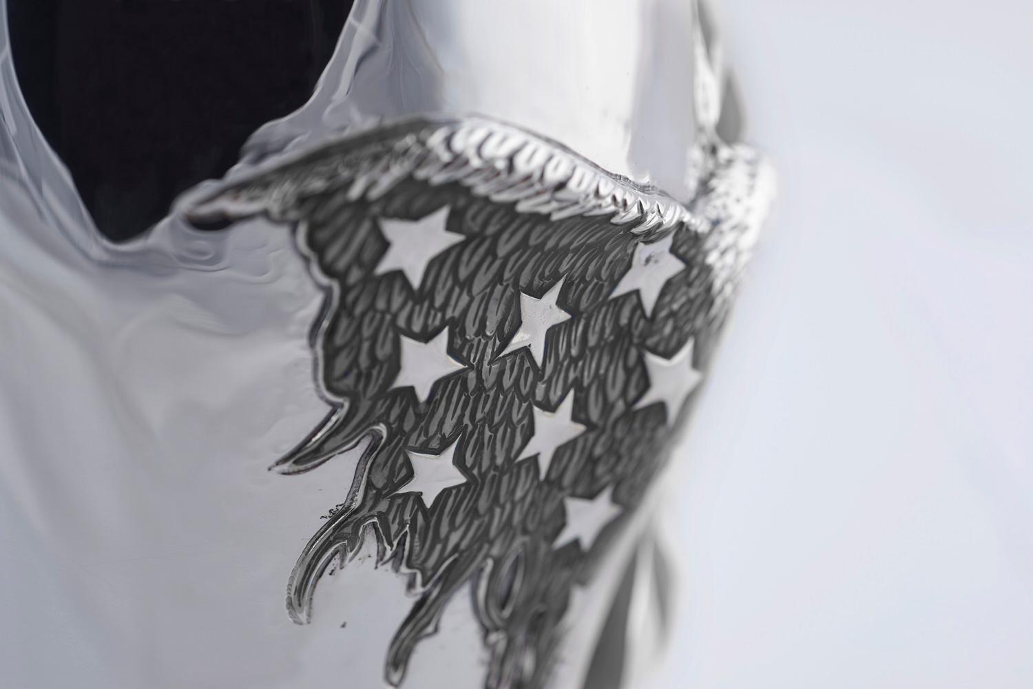 Bottiglia di champagne K-OVER, Argento massiccio, American Eagle B/N, Made in Italy in vendita 2