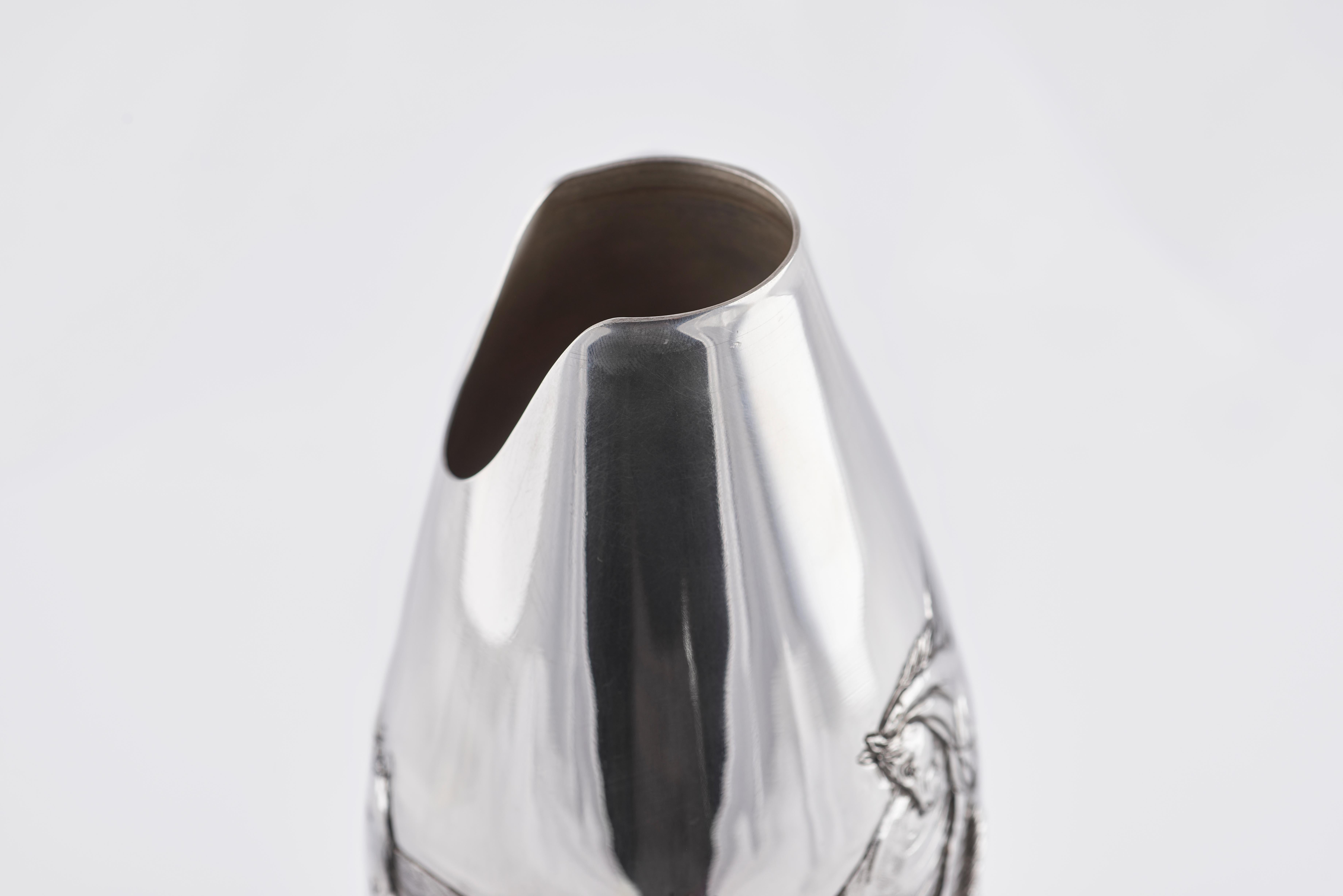 Champagne Bottle Cover, Luxury Gift, Spirit, Solid Silver, Made In Italy, 2024 For Sale 1
