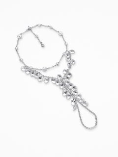 Champagne Bracelet in Rhodium Plated Sterling Silver & Glass Crystals by O Sh