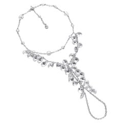 Champagne Bracelet in Rhodium Plated Sterling Silver & Glass Crystals by O Sh
