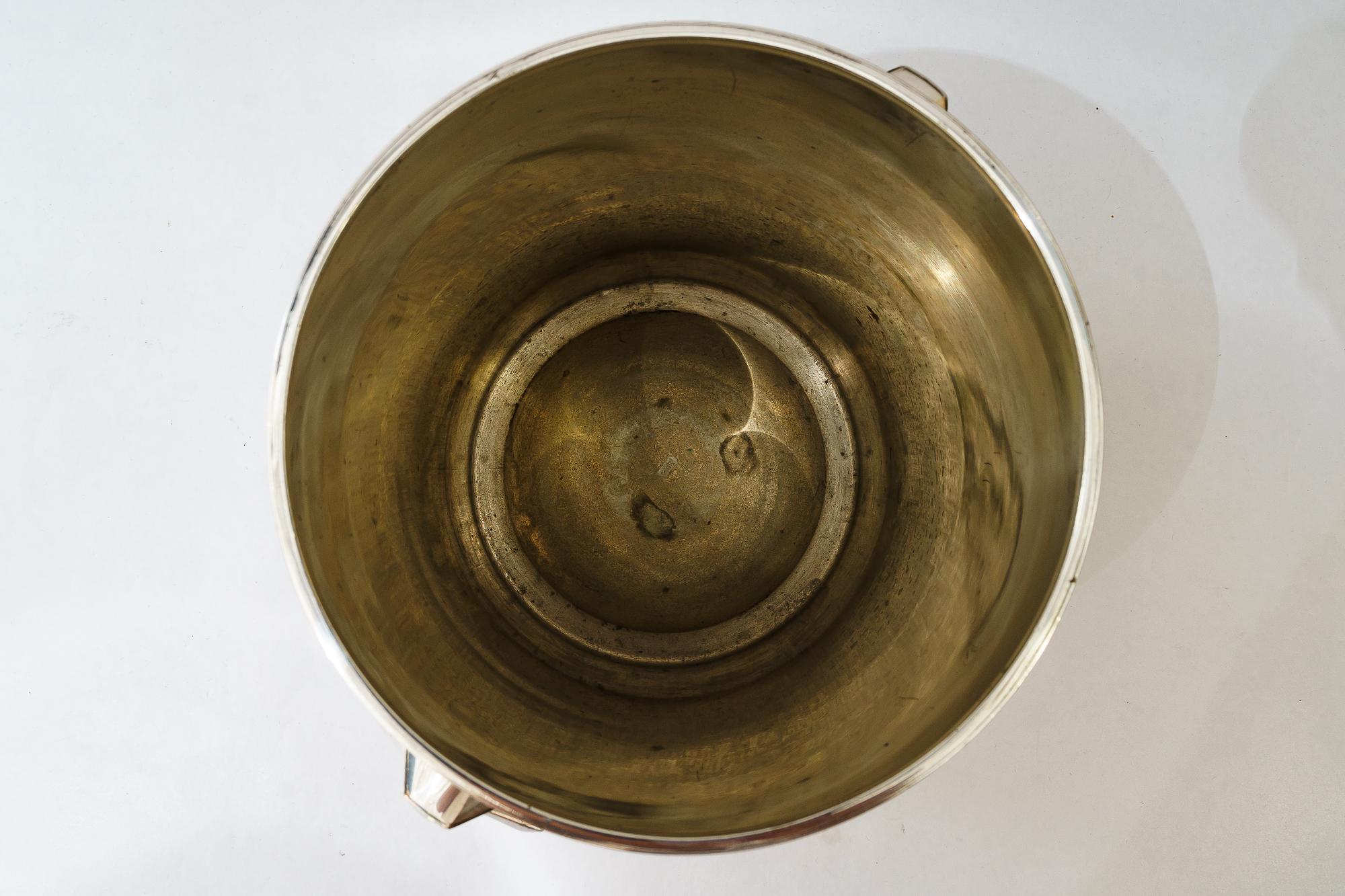 Cubo de champán de alpaca plateado alrededor, años 20 Plateado en venta
