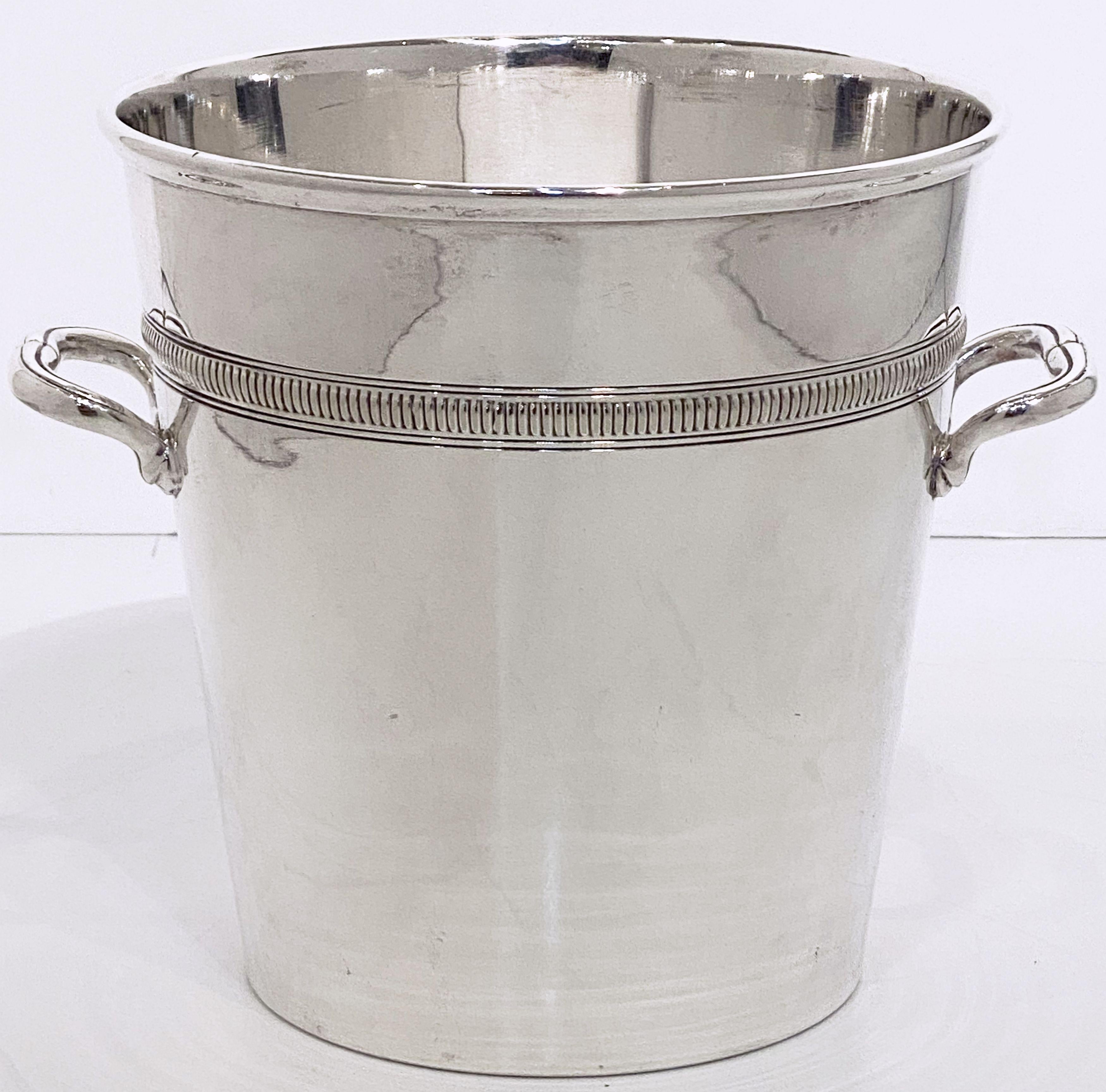 Champagne Bucket and Small Ice Bucket Matching Set from France 5