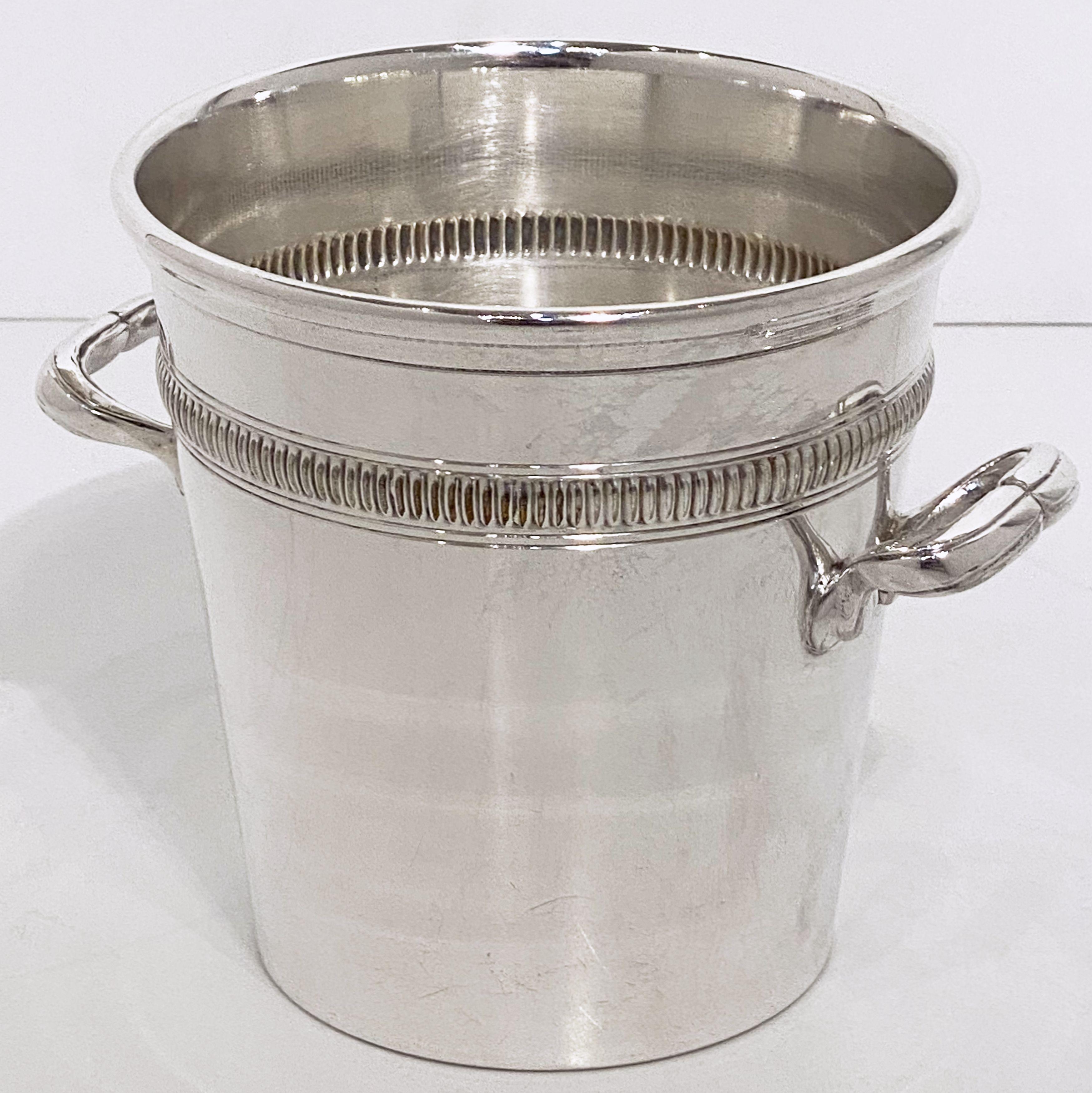 French Champagne Bucket and Small Ice Bucket Matching Set from France