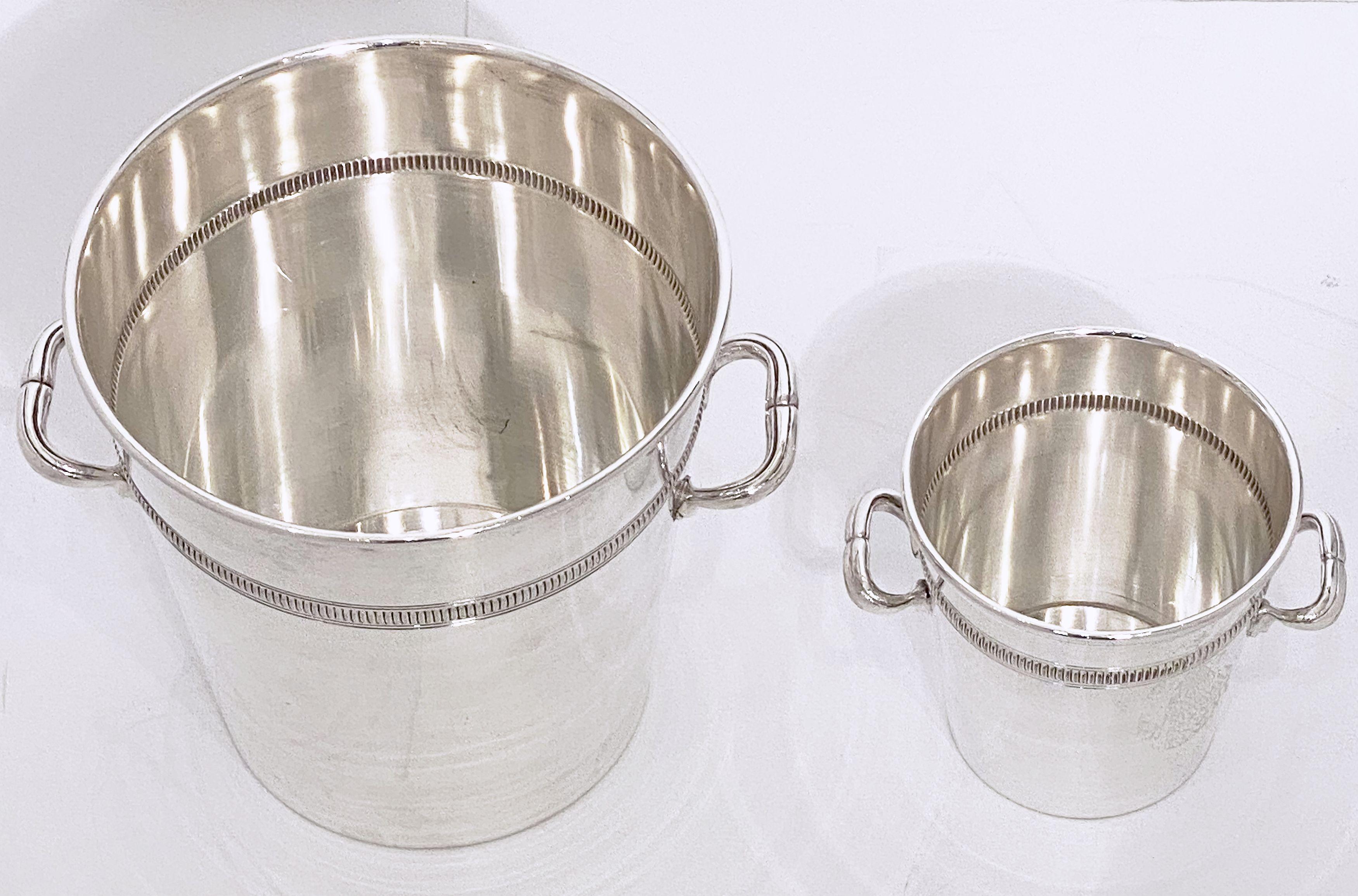 Champagne Bucket and Small Ice Bucket Matching Set from France 1