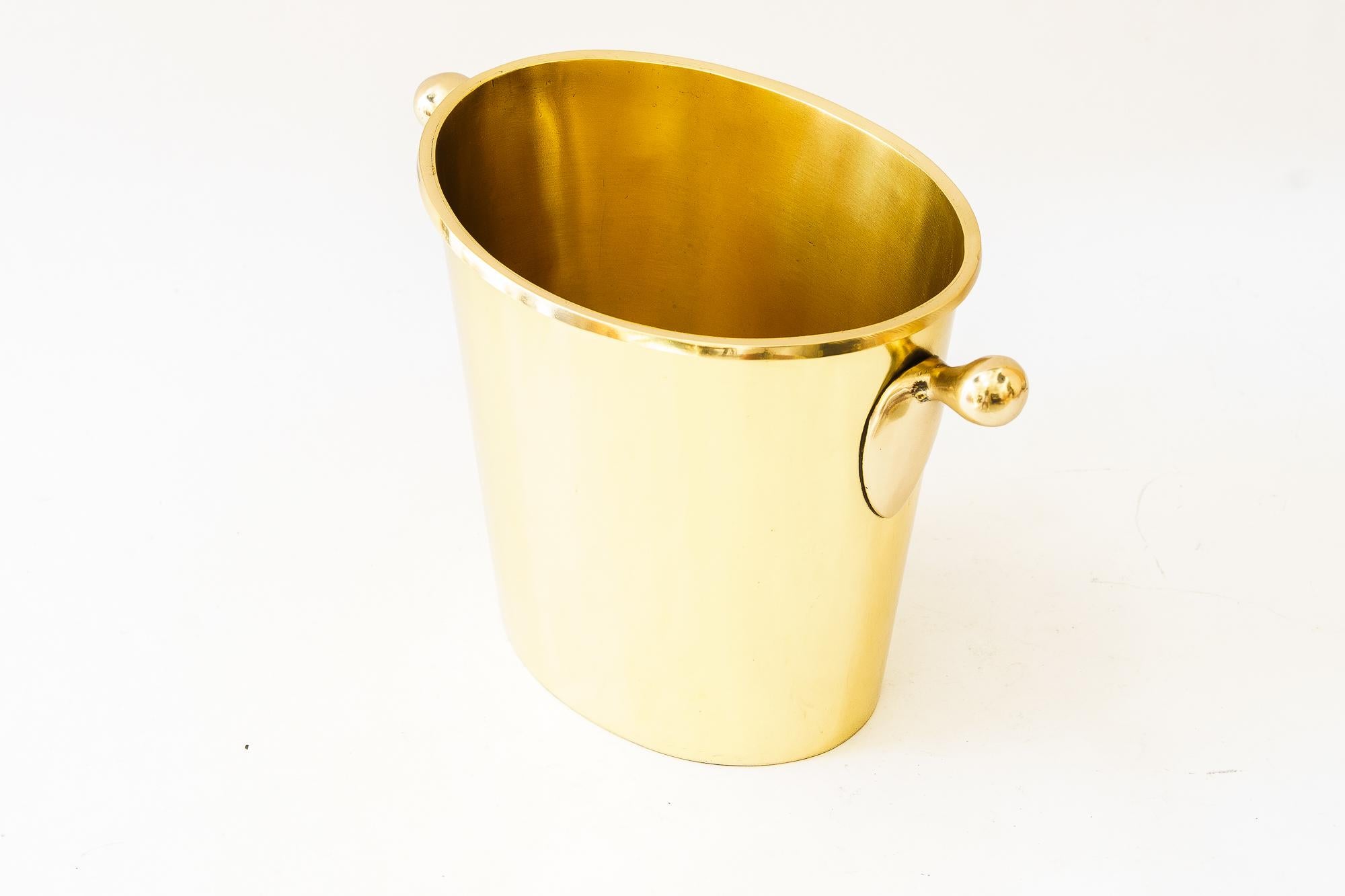 Champagne Bucket around, 1930s
Brass polished and stove enameled