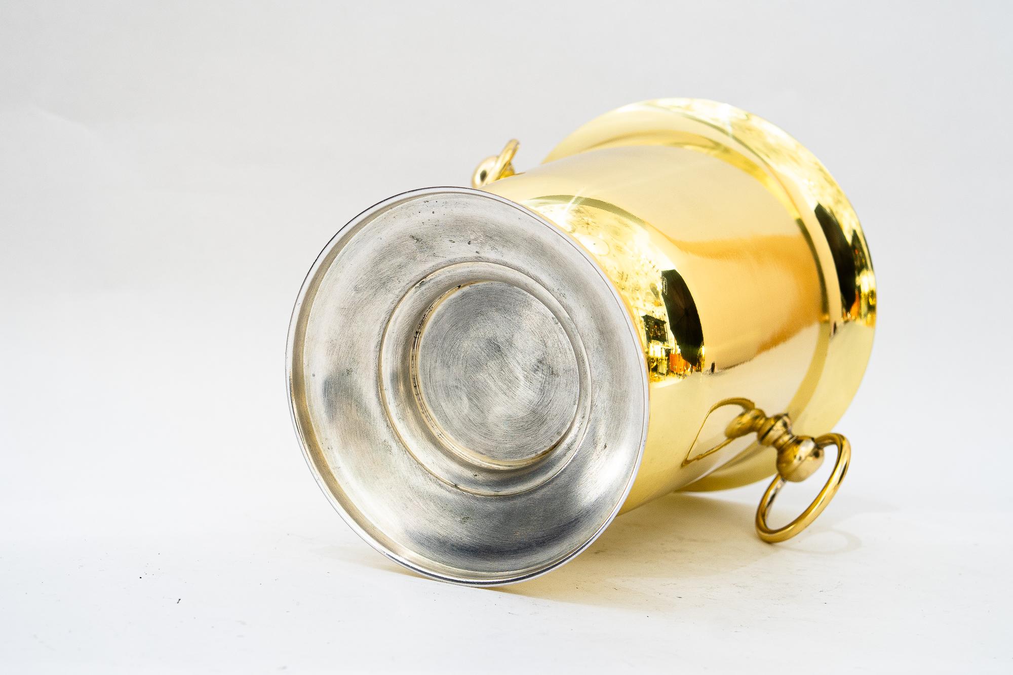 Champagne Bucket brass around, 1960s For Sale 3