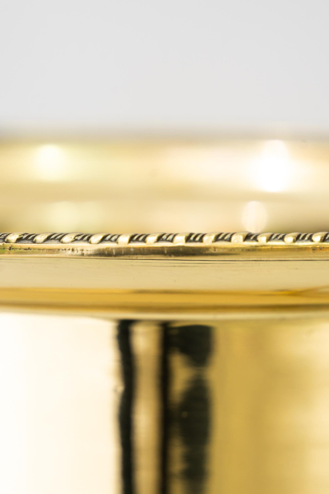 Champagne Bucket brass around, 1970s In Good Condition For Sale In Wien, AT