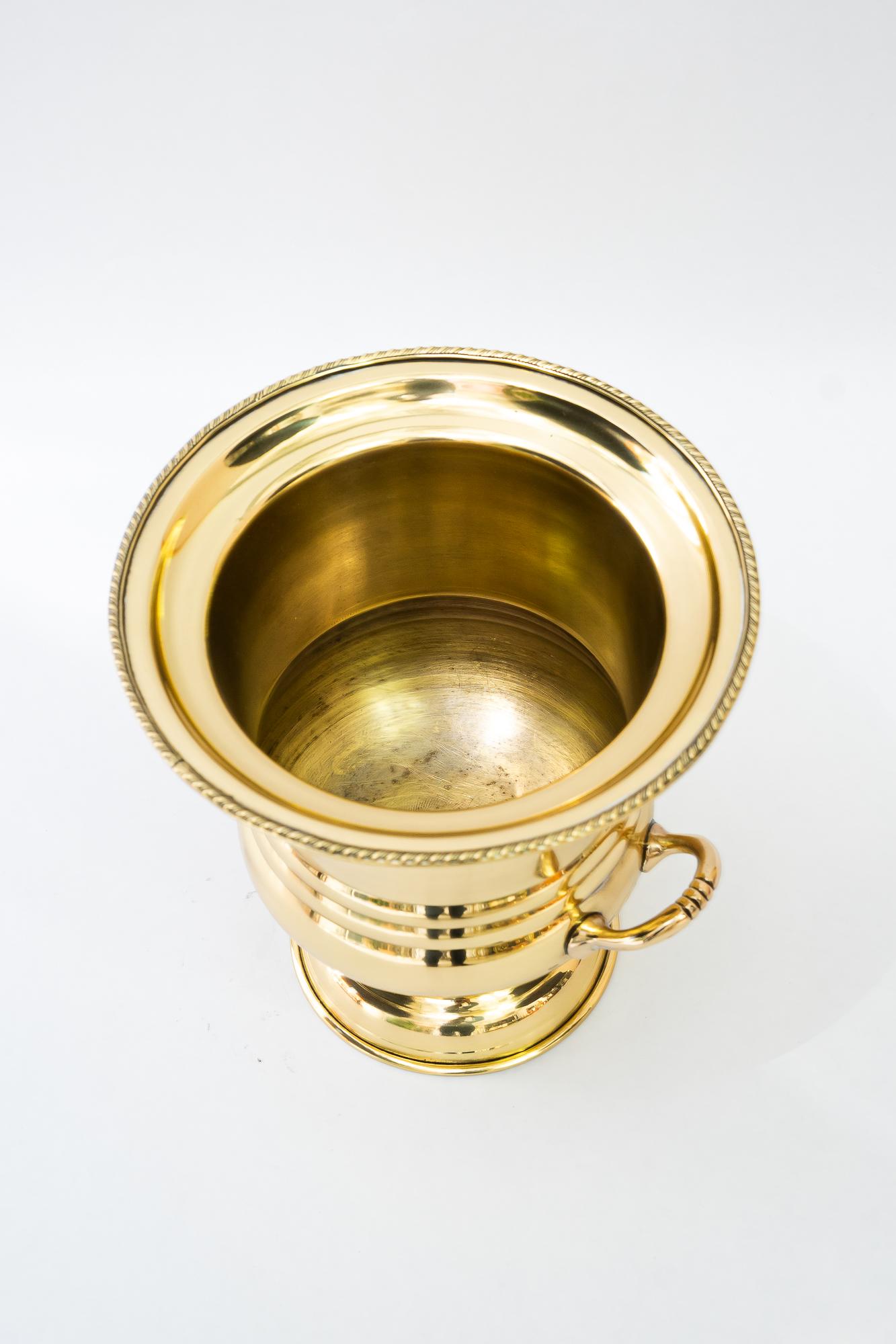 Late 20th Century Champagne Bucket brass around, 1970s For Sale