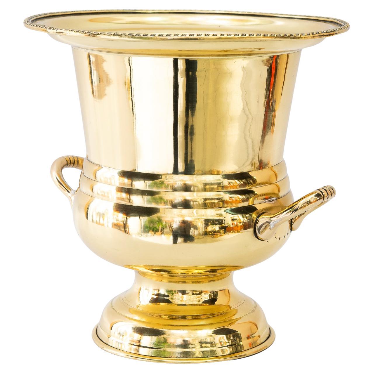 Secchiello da champagne in ottone, anni '70