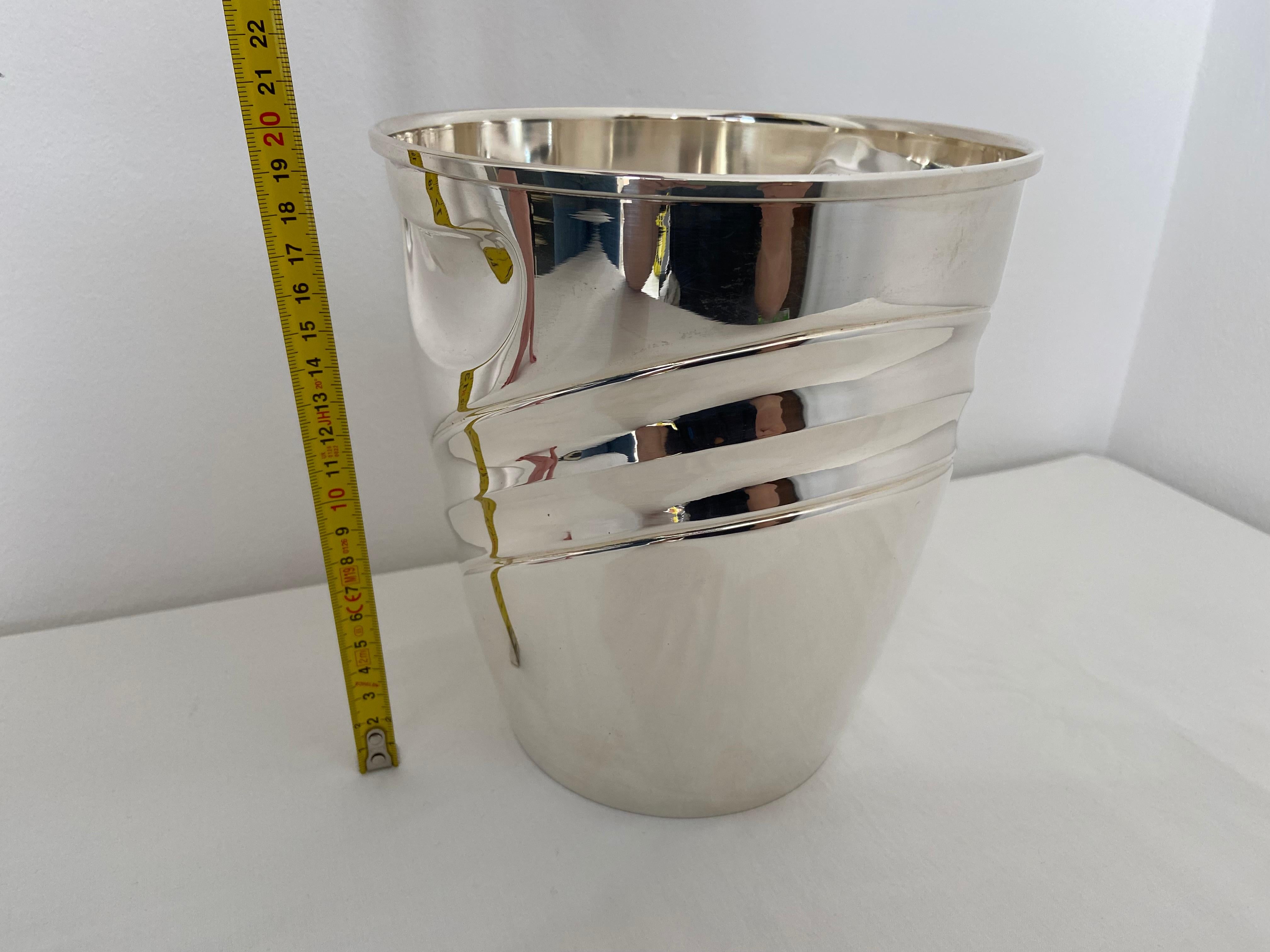 Champagne Bucket in 925 Silver In Good Condition For Sale In Palermo, IT