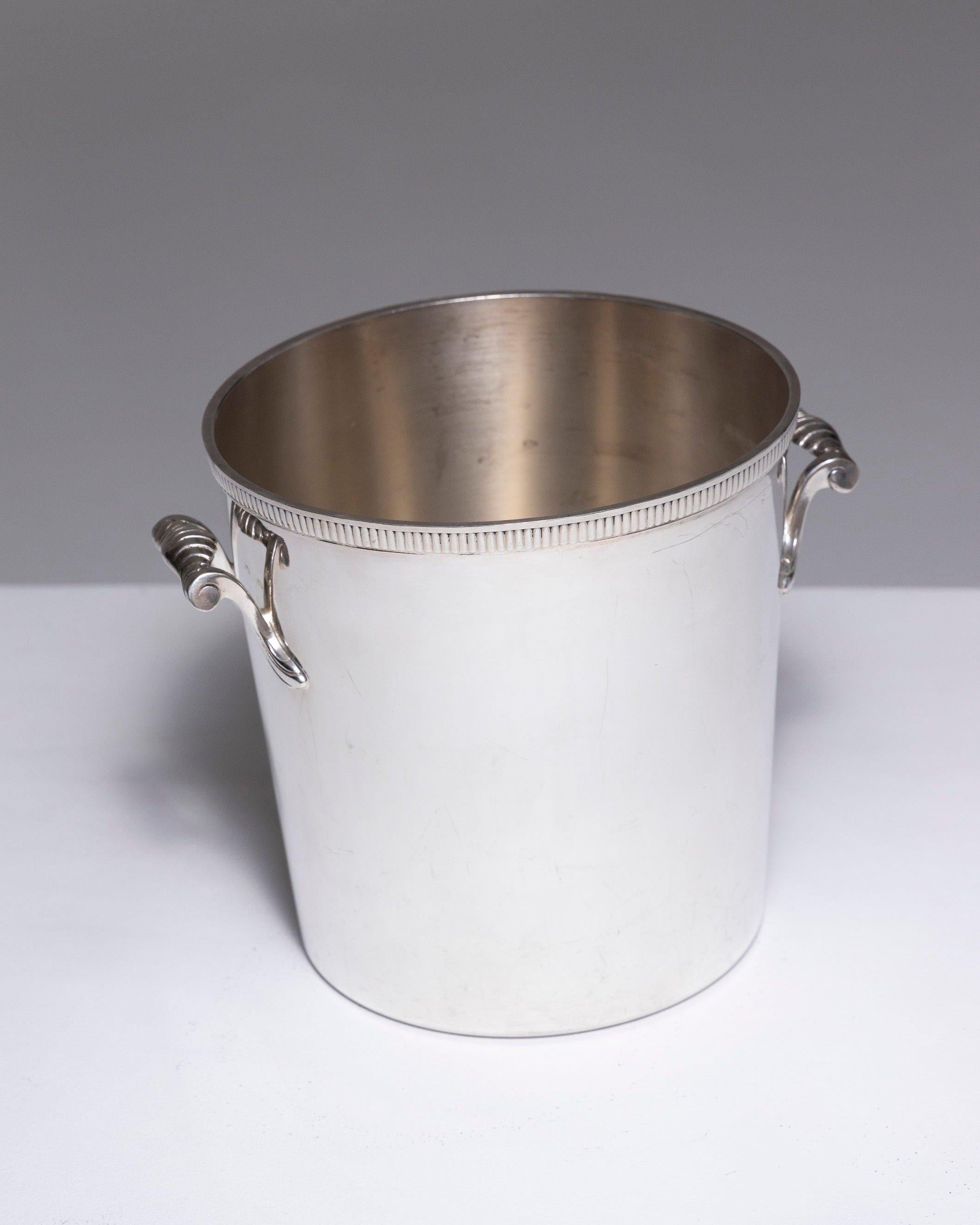 Cubitera de champán en metal by Ercuis, Años 60