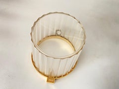 Champagne Bucket in plastic and Brass Transparent Color France 20th Century