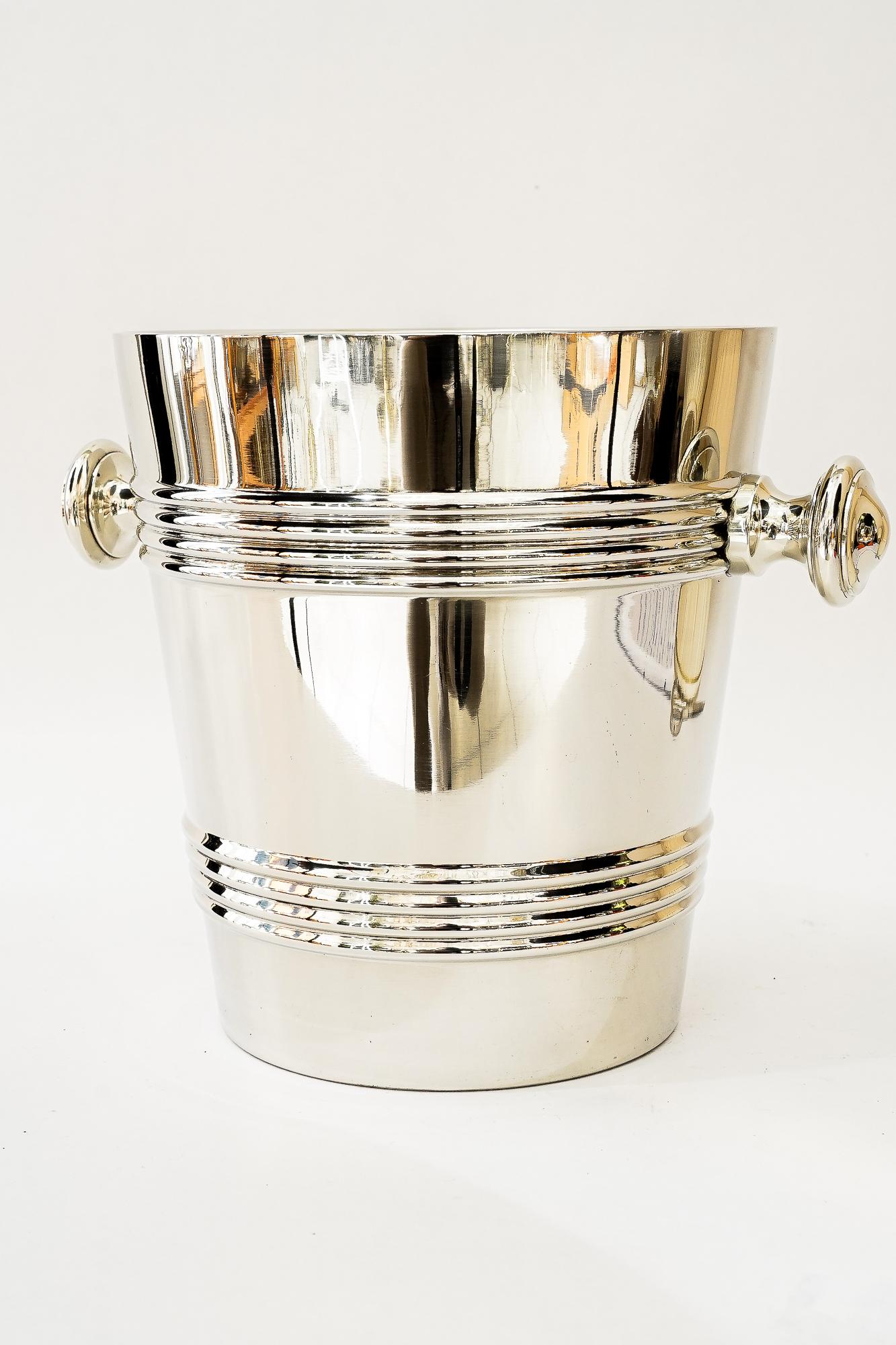 Polished Champagne Bucket Round, 1920s 'Alpaca ' For Sale