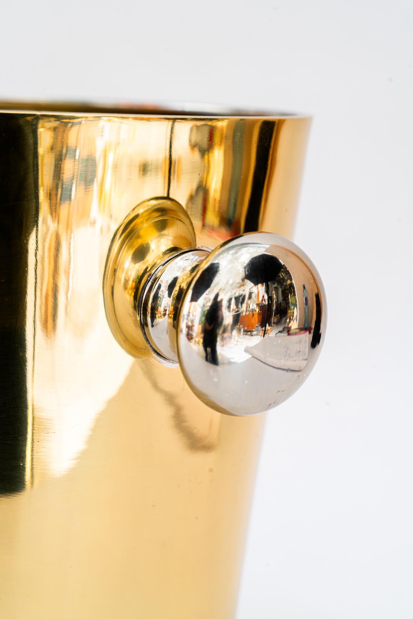 Brass Champagne bucket vienna around 1920s For Sale