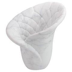 Champán Cubo Enfriador de Vino Statuario Mármol Hecho a Mano en Italia Forma Acolchada