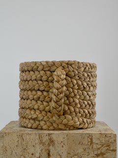 Champagne Bucket with Sisal Woven Exterior by Audoux and Minet France 1950