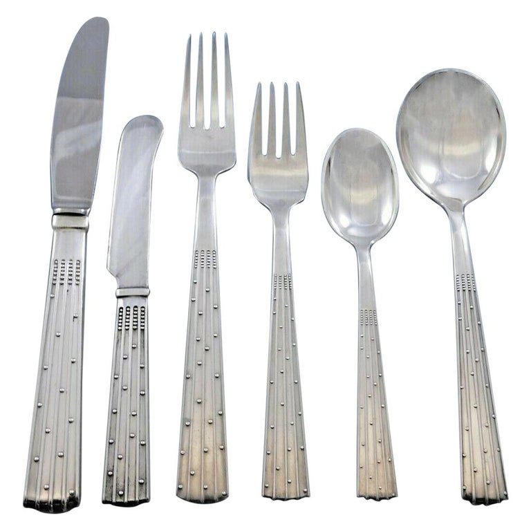 Champagne by O. Mogensen Danish Sterling Silver Flatware Set for 12