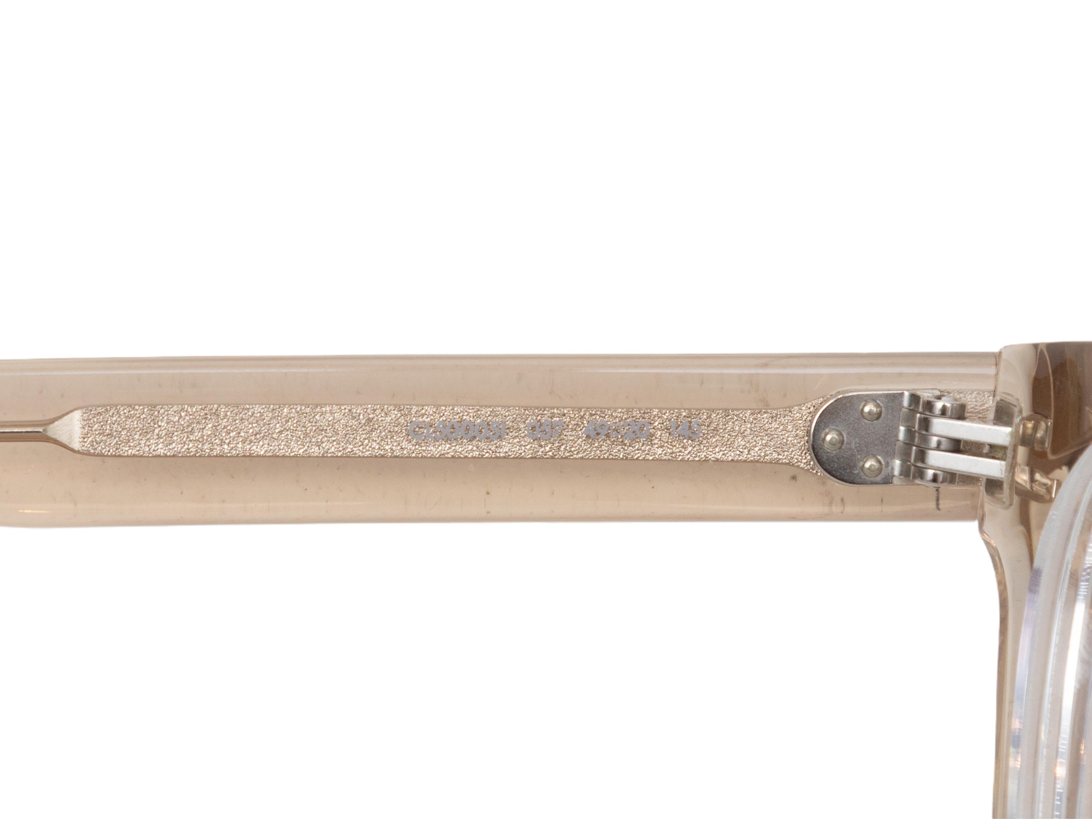 Beige Occhiali da vista Celine transluscenti Champagne in vendita