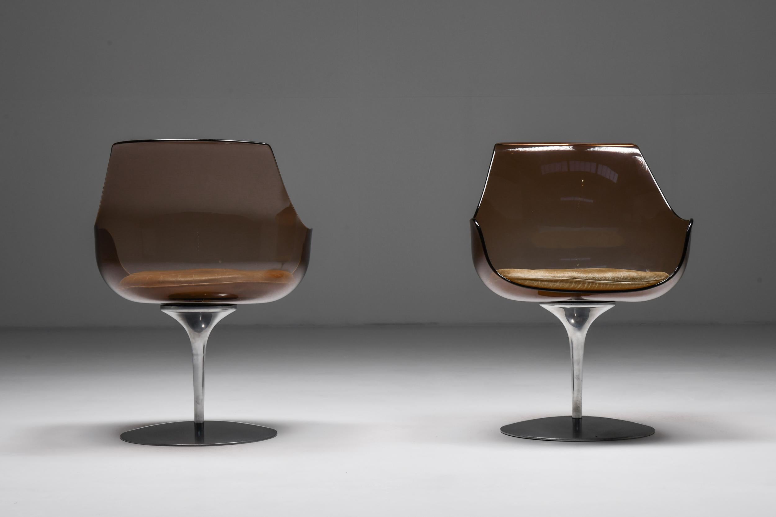 Champaign chairs; Dinning chairs; Estelle & Erwin Laverne; Formes Nouvelles

Set of two Mid-Century Modern dining room 